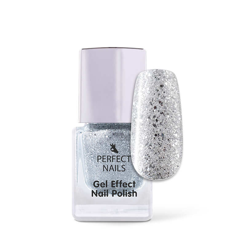 Gel Effect Nail Polish #020 - Glittering Silver 7ml Colored Nail Polish  Sets - Perfect Nails Company