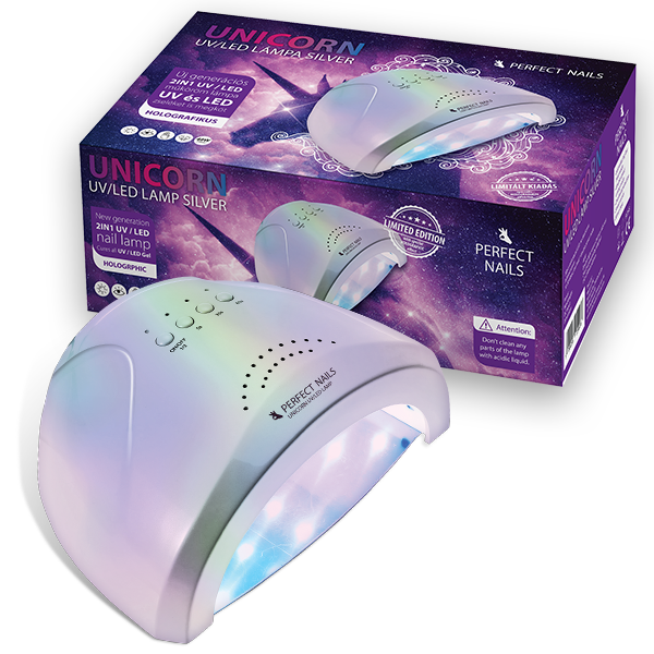 Műkörmös UV/LED Lámpa - Unikornis - Ezüst LED Lamps - Perfect Nails Company
