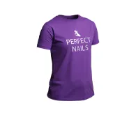 Perfect Nails Purple T-shirt with Metallic Logo L