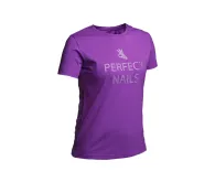 T-shirt Purple with PN Logo with Rhinestones L
