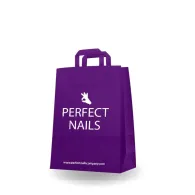 Perfect Nails papírtáska lila, szalagfüles