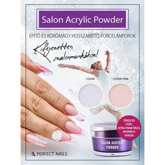 Körömágyhosszabbító porcelánpor - Salon Cover Pink Powder 5g