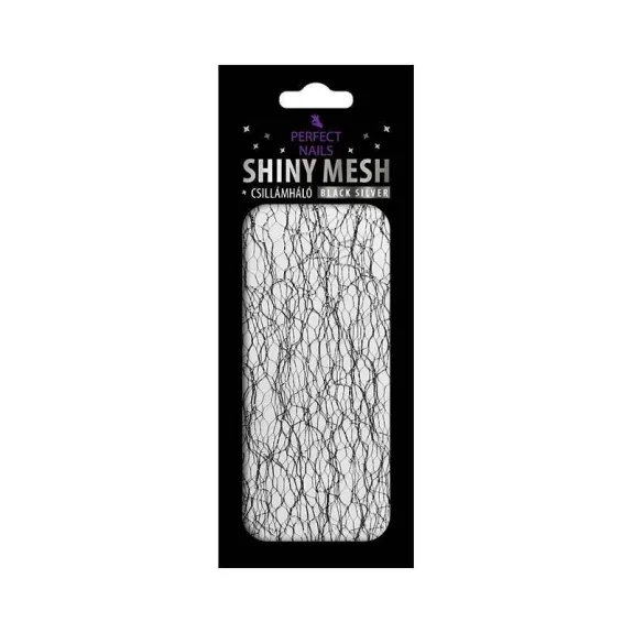 Shiny Mesh - Black - Silver