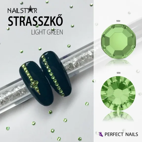 Strass NailStar SS3 - Verde deschis 100buc