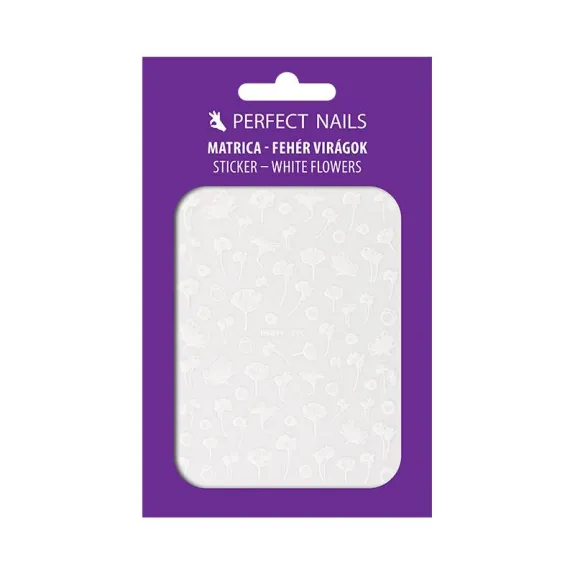 Nail Sticker - White Flowers