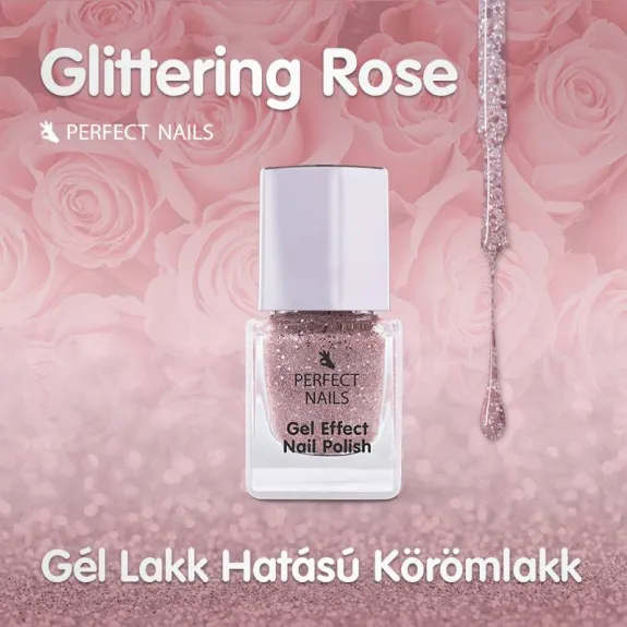 Gel Effect Nail Polish #016 - Glittering Rose 7ml