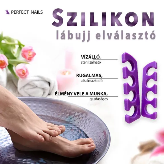 Separator degete din silicon dezinfectabil - violet 2buc