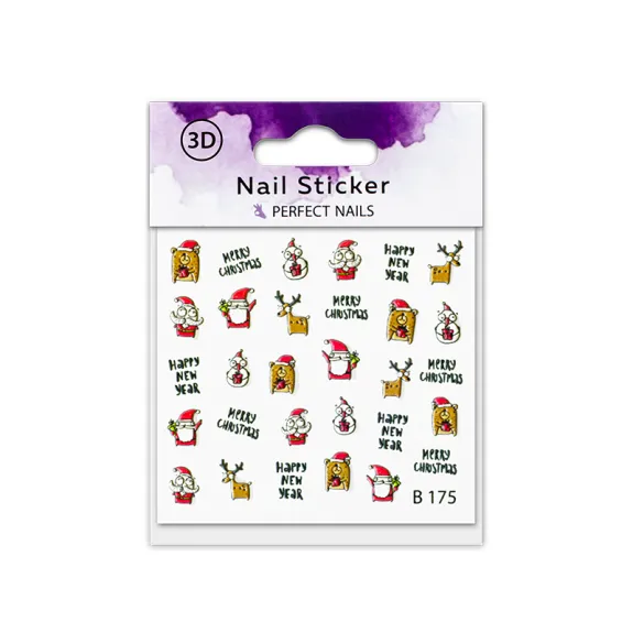 Nail Sticker - 3D Crazy Christmas