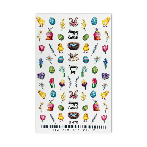 Nail Sticker - 3D Happy Easter
