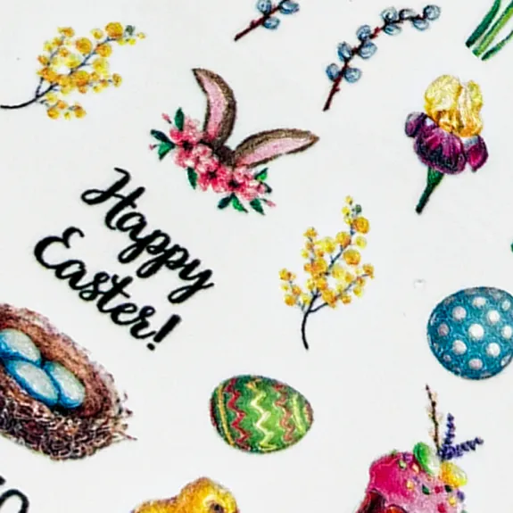 Nail Sticker - 3D Happy Easter
