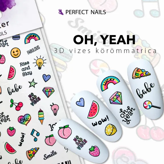 Nail Sticker - 3D Oh, yeah