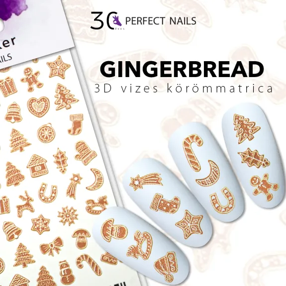 Nail Sticker - Gingerbread