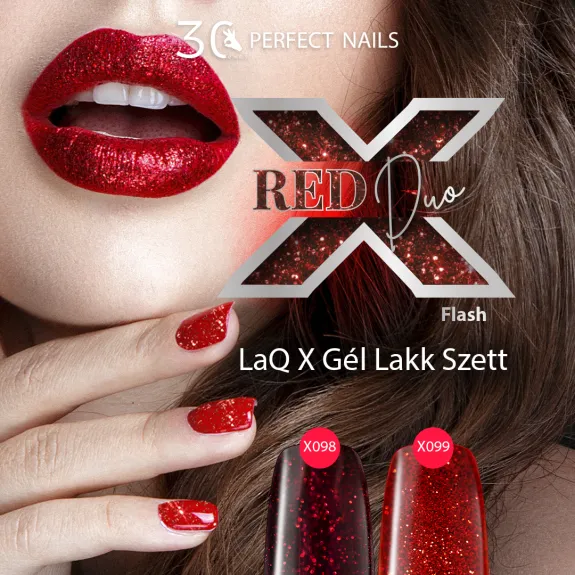 LacGel LaQ X - Flash Red Duo Gel Polish Collection