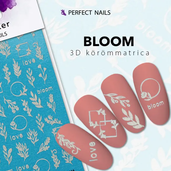 Autocolant pentru unghii - Bloom 3D