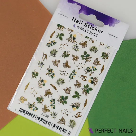 Nail Sticker - Golden Garden