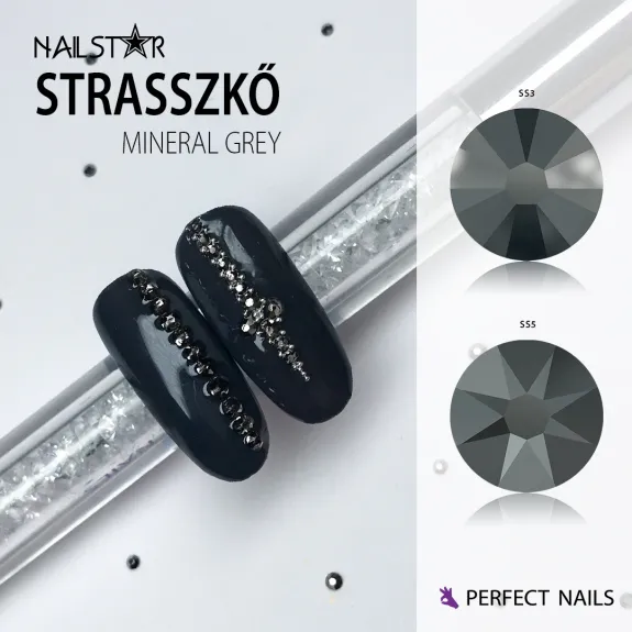 Strass NailStar SS3 - Mineral Grey 20buc