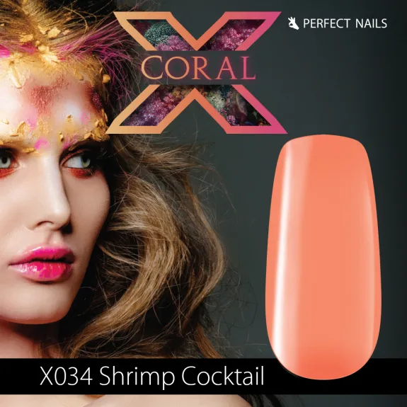 LacGel LaQ X Gel Polish 8ml - Shrimp Cocktail X034 - Coral