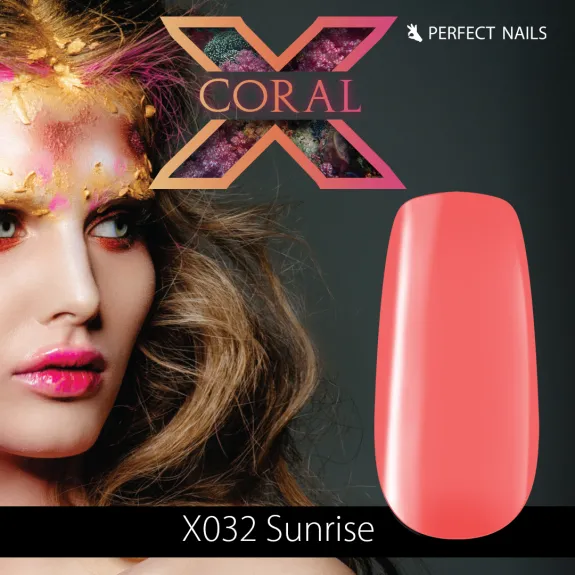LacGel LaQ X Gel Polish 8ml - Sunrise X032 - Coral