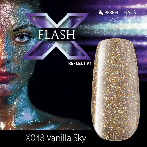 LacGel LaQ X Gel Polish 8ml - Vanilla Sky X048 - Flash Reflect #1