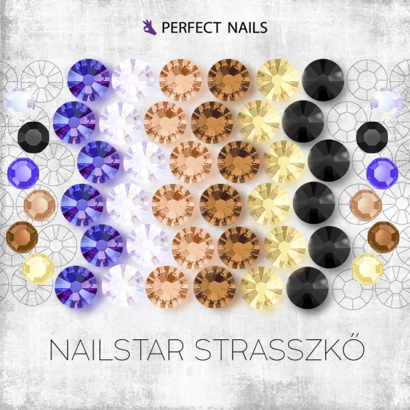 Strass NailStar SS5 - Topaz afumat 100buc