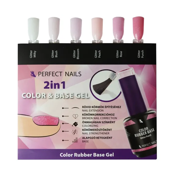 Color Chart - Color Rubber Base Gel Glitter