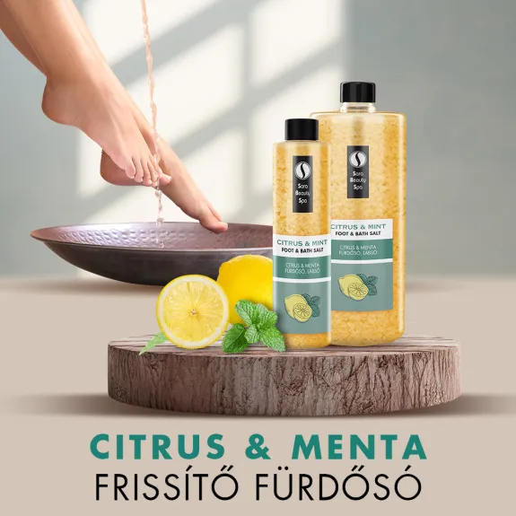 Frissítő fürdő-és lábáztató só citrus & menta - 1320g