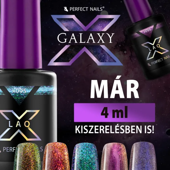 LaQ X Gel Polish 4ml - Pinky Mist X096 - Galaxy