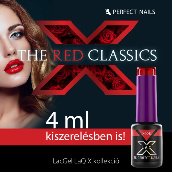 LaQ X Gel Polish 4ml - Apple Red X008 - The Red Classics