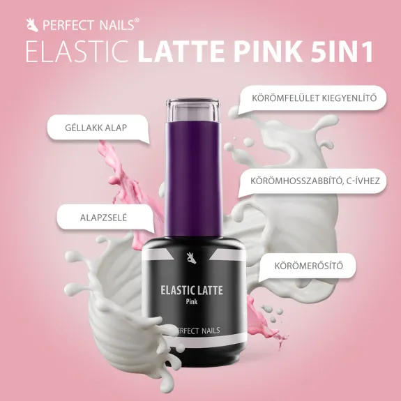 Gel Elastic Latte Pink 8ml (cu pensula)