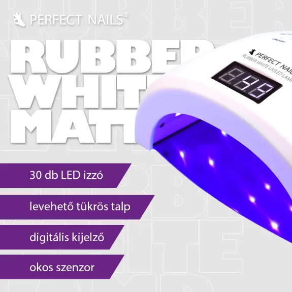 Lampă UV/LED - Alb cauciuc - Efect mat