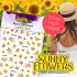 Autocolant pentru unghii - Sunny Flowers 3D