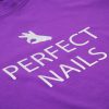 Perfect Nails Purple T-shirt with Metallic Logo L