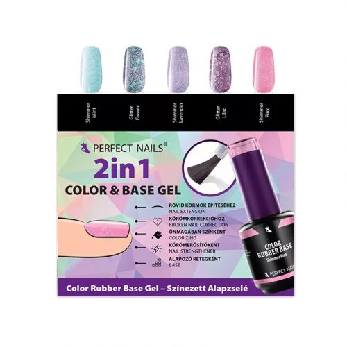 Color Chart - Color Rubber Base Gel Glitter Effect