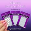 SILICONE REVERSE NAIL MOLD - Classic French - 12 PCS