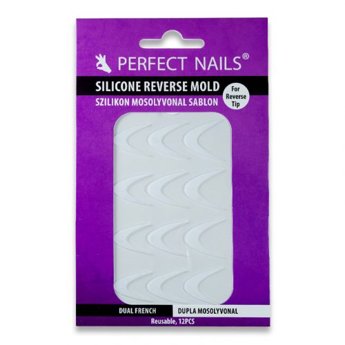 SILICONE REVERSE NAIL MOLD - Dual French - 12 PCS