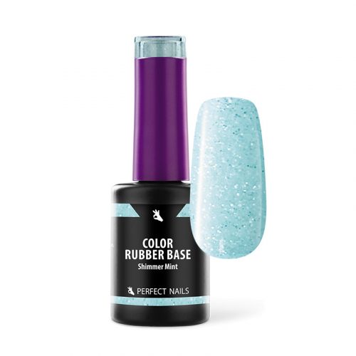 Color Rubber Base Gel - Shimmer Mint 8 ml